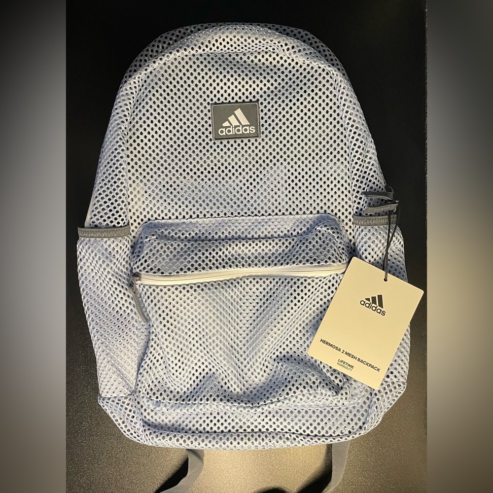 Adidas Gray Mesh Backpack